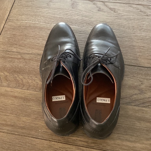 Johnston & Murphy Mens Meade Cap Toe Black Dress Shoe | 9 1/2